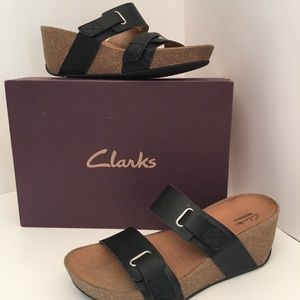 Clarks Slide Platform Sandals